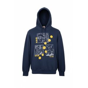 Dragonball Z Navy Blue Anime Graphic Hoodie Men's Manga‎ Japanese Streetwear M